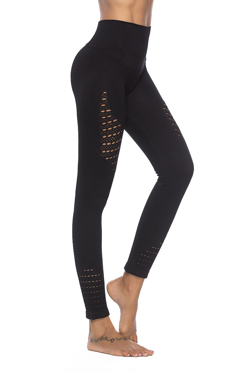 Hollow Mesh Panel Leggings