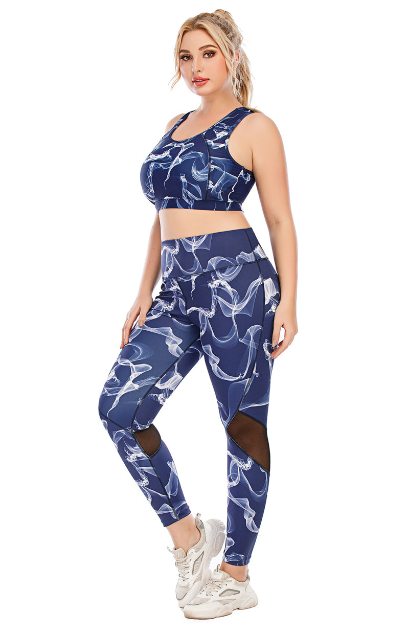 Plus Size Women's Sportswear Yoga Gym Fitness Set