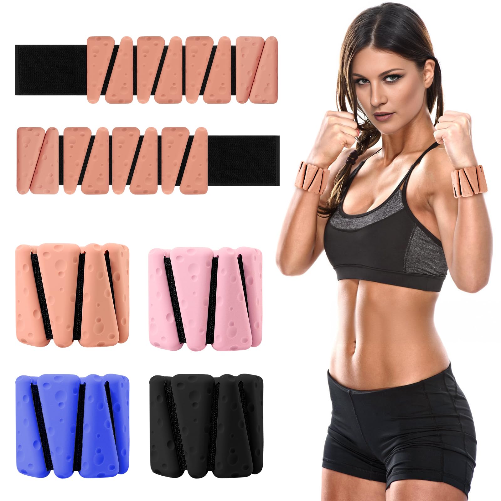 Adjustable Silicone Wrist & Ankle Weights (2lb Set)