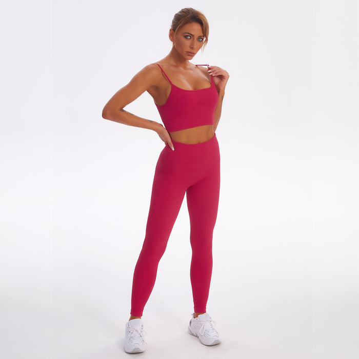 Seamless Vest & Trouser Gym Set