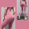 Peach High Waist Stretch Gym Yoga Pants Set